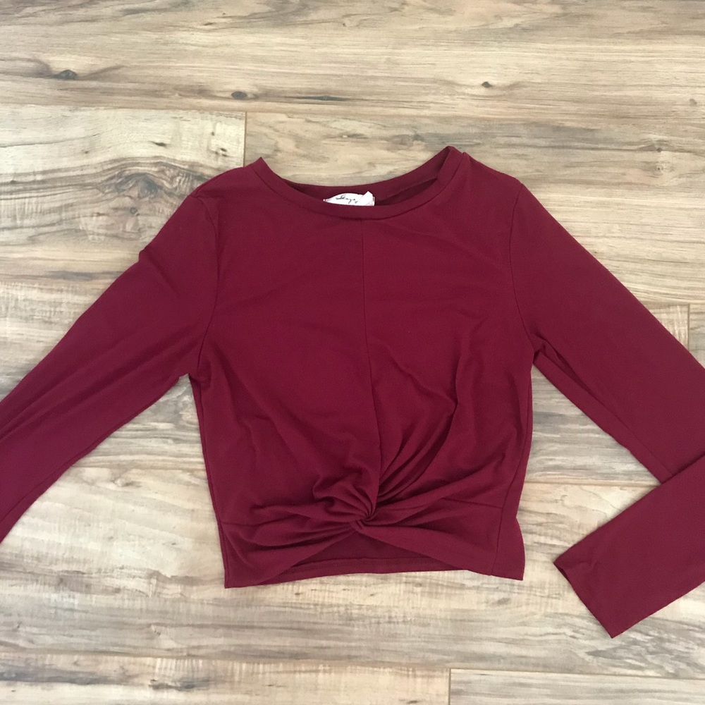 Burgundy crop top